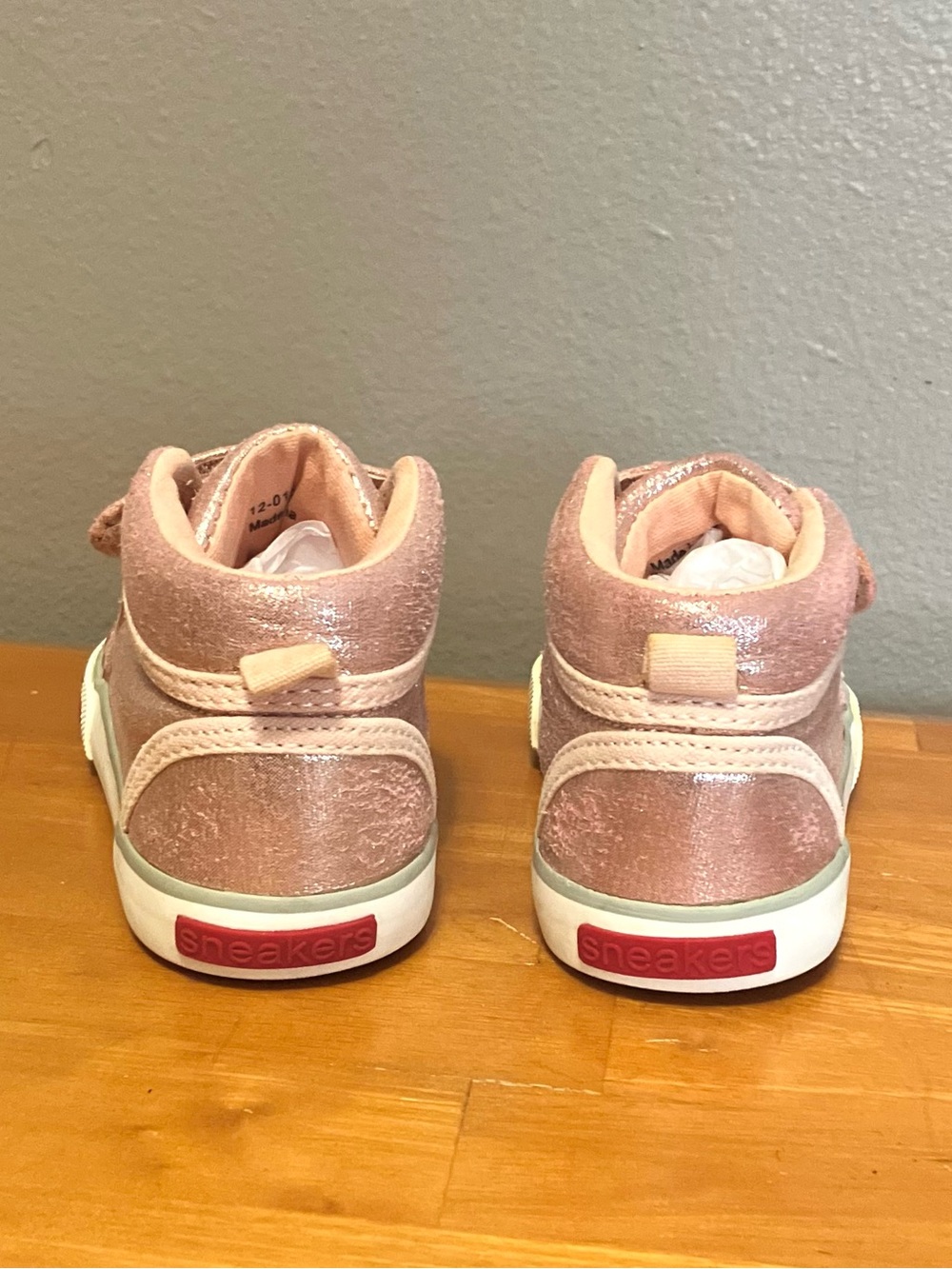 See Kai Run “Peyton” Leather Hightop, Pink Glitter - Size 6 (GUC) - Picture 4 of 10